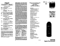 Thumbnail of document Manual - HH74K 1 Channel Mini K Type Thermocouple Meter